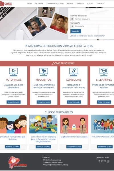 caritas plataforma pag1-min Plataforma e-learning Caritas - imagen 1