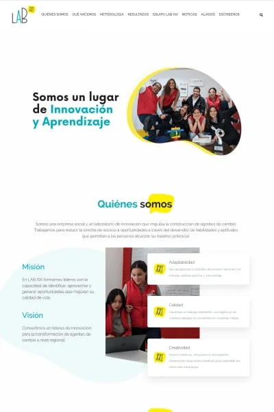 lab xxi web pag1-min Sitio web Lab XXI - imagen 2